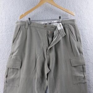 Quiksilver Edition Mens Cargo Pants‎ Khaki Utility Pockets Size 38 Baggy Y2K